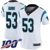 Elegant Gorgeous Comfortable Panthers #53 Brian Burns White Women's Stitched NFL 100th Season Vapor Limited Jersey for an Unforgettable Season