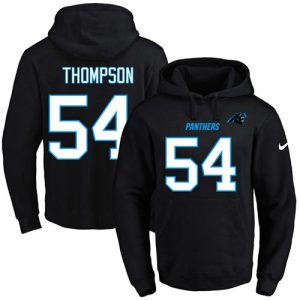 Cozy Graceful Panthers #54 Shaq Thompson Black Name & Number Pullover NFL Hoodie to Stand Out in the Crowd