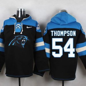 Marvelous Premium Stunning Vibrant Panthers #54 Shaq Thompson Black Player Pullover NFL Hoodie for True Fans