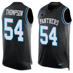 Eye   catching Alluring Trendy Panthers #54 Shaq Thompson Black Team Color Men's Stitched NFL Limited Tank Top Jersey for an Unforgettable Season