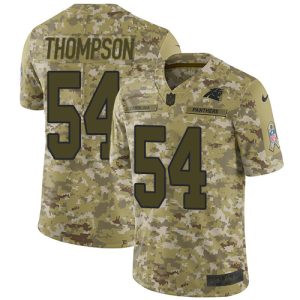 Sleek Sturdy Alluring Panthers #54 Shaq Thompson Camo Men's Stitched NFL Limited 2018 Salute To Service Jersey to Boost Team Spirit