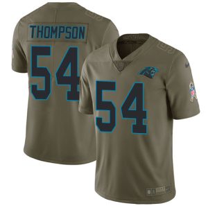 Cool Cozy Chic Alluring Panthers #54 Shaq Thompson Olive Youth Stitched NFL Limited 2017 Salute to Service Jersey for Game Day