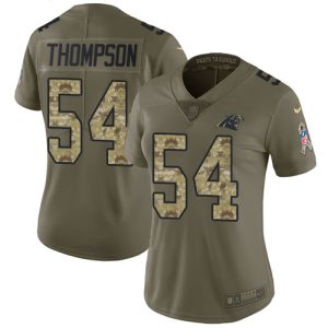 Cozy Unique Dashing Sleek Panthers #54 Shaq Thompson Olive/Camo Women's Stitched NFL Limited 2017 Salute to Service Jersey for a Memorable Fan Moment