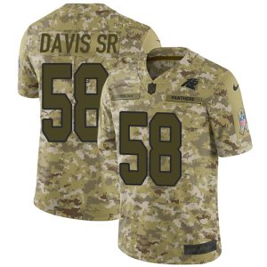 Exquisite Exclusive Superb Panthers #58 Thomas Davis Sr Camo Men's Stitched NFL Limited 2018 Salute To Service Jersey for the Ultimate Fan Experience