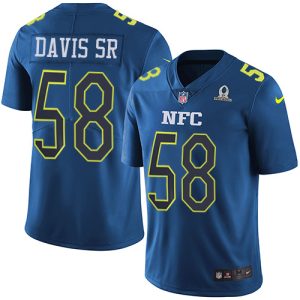 Comfortable Stunning Panthers #58 Thomas Davis Sr Navy Men's Stitched NFL Limited NFC 2017 Pro Bowl Jersey to Show Your Support