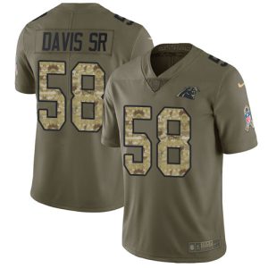 Exclusive Distinctive Cozy Alluring Panthers #58 Thomas Davis Sr Olive/Camo Men's Stitched NFL Limited 2017 Salute To Service Jersey to Stand Out in the Crowd
