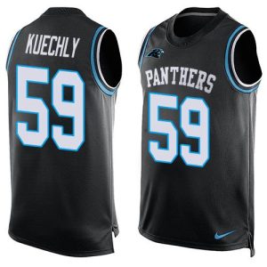 Outstanding Classic Panthers #59 Luke Kuechly Black Team Color Men's Stitched NFL Limited Tank Top Jersey to Elevate Your Game Day Look