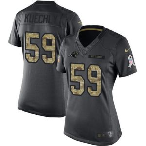 Alluring Impressive Exquisite Marvelous Panthers #59 Luke Kuechly Black Women's Stitched NFL Limited 2016 Salute to Service Jersey to Stand Out in the Crowd