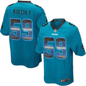 Unique Stunning Panthers #59 Luke Kuechly Blue Alternate Men's Stitched NFL Limited Strobe Jersey to Show Your Support