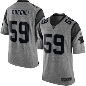 Superb Fashionable Panthers #59 Luke Kuechly Gray Men's Stitched NFL Limited Gridiron Gray Jersey for a Memorable Fan Moment