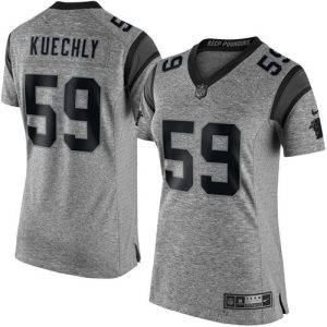 Alluring Classic Panthers #59 Luke Kuechly Gray Women's Stitched NFL Limited Gridiron Gray Jersey to Stand Out in the Crowd