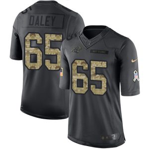 Fabulous Fashionable Panthers #65 Dennis Daley Black Youth Stitched NFL Limited 2016 Salute to Service Jersey to Boost Team Spirit
