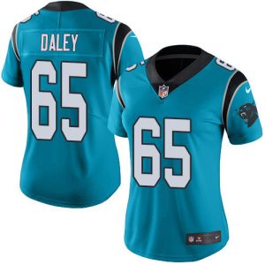 Alluring Smart Fashionable Classic Panthers #65 Dennis Daley Blue Women's Stitched NFL Limited Rush Jersey to Show Your Support