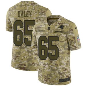 Gorgeous Exquisite Panthers #65 Dennis Daley Camo Youth Stitched NFL Limited 2018 Salute To Service Jersey for a Memorable Fan Moment