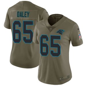 Impressive Modern Panthers #65 Dennis Daley Olive Women's Stitched NFL Limited 2017 Salute To Service Jersey for the Ultimate Fan Experience