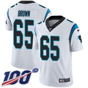 Cool Attractive Gorgeous Impressive Panthers #65 Dennis Daley White Men's Stitched NFL 100th Season Vapor Untouchable Limited Jersey to Show Your Support