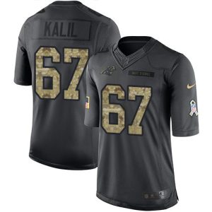 Handsome Elegant High Quality Premium Panthers #67 Ryan Kalil Black Men's Stitched NFL Limited 2016 Salute to Service Jersey for a Memorable Fan Moment