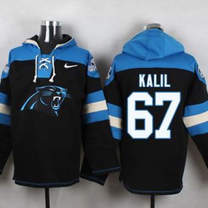 Exquisite Trendy Sturdy Panthers #67 Ryan Kalil Black Player Pullover NFL Hoodie for Game Day