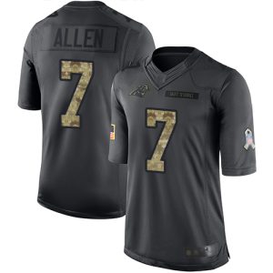 Trendy Stunning Impressive Panthers #7 Kyle Allen Black Men's Stitched NFL Limited 2016 Salute to Service Jersey for an Unforgettable Season