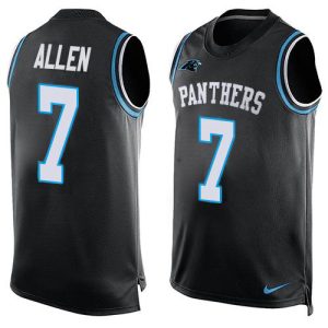 Cozy Handsome Sleek Exclusive Panthers #7 Kyle Allen Black Team Color Men's Stitched NFL Limited Tank Top Jersey to Stand Out in the Crowd