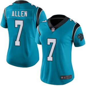 Luxurious Attractive Alluring Graceful Panthers #7 Kyle Allen Blue Alternate Women's Stitched NFL Vapor Untouchable Limited Jersey for the Ultimate Fan Experience