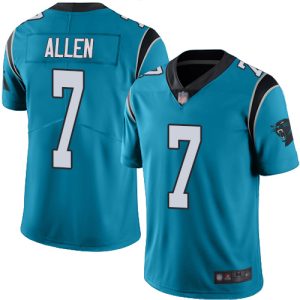 Graceful Smart Authentic Panthers #7 Kyle Allen Blue Men's Stitched NFL Limited Rush Jersey for an Unforgettable Season