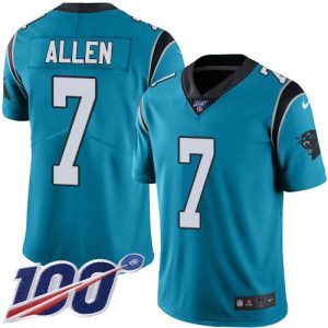 Outstanding Unique Vibrant Fantastic Panthers #7 Kyle Allen Blue Youth Stitched NFL Limited Rush 100th Season Jersey for a Memorable Fan Moment