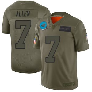 Attractive Sleek Panthers #7 Kyle Allen Camo Youth Stitched NFL Limited 2019 Salute to Service Jersey for True Fans