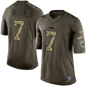 Impressive Classic Stunning Panthers #7 Kyle Allen Green Men's Stitched NFL Limited 2015 Salute to Service Jersey to Stand Out in the Crowd