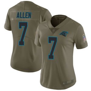 Modern Unique Impressive Panthers #7 Kyle Allen Olive Women's Stitched NFL Limited 2017 Salute to Service Jersey to Stand Out in the Crowd