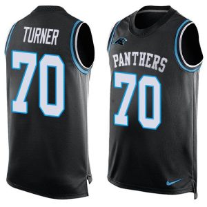 Classic Sturdy Smart Panthers #70 Trai Turner Black Team Color Men's Stitched NFL Limited Tank Top Jersey to Stand Out in the Crowd