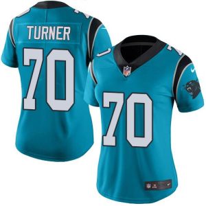 Vibrant Gorgeous Exquisite Panthers #70 Trai Turner Blue Women's Stitched NFL Limited Rush Jersey for an Unforgettable Season