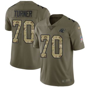 Stylish Cozy Chic Panthers #70 Trai Turner Olive/Camo Men's Stitched NFL Limited 2017 Salute To Service Jersey for an Unforgettable Season