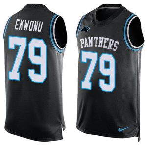 Graceful Premium Stylish Smart Panthers #79 Ikem Ekwonu Black Team Color Men's Stitched NFL Limited Tank Top Jersey for Game Day