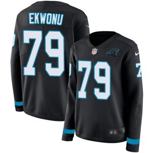 Smart Cozy Panthers #79 Ikem Ekwonu Black Team Color Women's Stitched NFL Limited Therma Long Sleeve Jersey to Stand Out in the Crowd