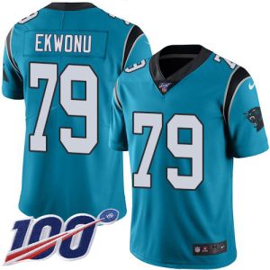 Gorgeous Trendy Classic Panthers #79 Ikem Ekwonu Blue Alternate Men's Stitched NFL 100th Season Vapor Untouchable Limited Jersey to Stand Out in the Crowd