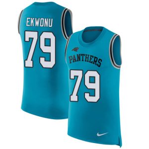 Exquisite Modern Cozy Panthers #79 Ikem Ekwonu Blue Alternate Men's Stitched NFL Limited Rush Tank Top Jersey to Elevate Your Game Day Look