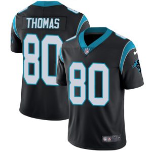 Vibrant Eye   catching Unique Panthers #80 Ian Thomas Black Team Color Men's Stitched NFL Vapor Untouchable Limited Jersey for Game Day