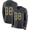 Exquisite Trendy Panthers #88 Greg Olsen Anthracite Salute to Service Men's Stitched NFL Limited Therma Long Sleeve Jersey to Boost Team Spirit