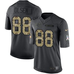 Fantastic Stylish Eye   catching Panthers #88 Greg Olsen Black Youth Stitched NFL Limited 2016 Salute to Service Jersey for the Ultimate Fan Experience