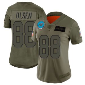 Distinctive Cozy Stylish Panthers #88 Greg Olsen Camo Women's Stitched NFL Limited 2019 Salute to Service Jersey for the Ultimate Fan Experience