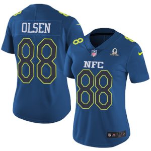 Smart Stylish Panthers #88 Greg Olsen Navy Women's Stitched NFL Limited NFC 2017 Pro Bowl Jersey for a Stylish Sporting Appearance