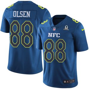 Marvelous Sleek Panthers #88 Greg Olsen Navy Youth Stitched NFL Limited NFC 2017 Pro Bowl Jersey to Show Your Support