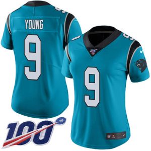 Premium Dashing Panthers #9 Bryce Young Blue Alternate Women's Stitched NFL 100th Season Vapor Untouchable Limited Jersey for the Ultimate Fan Experience