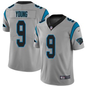 High Quality Classic Fantastic Attractive Panthers #9 Bryce Young Silver Youth Stitched NFL Limited Inverted Legend Jersey for a Stylish Sporting Appearance