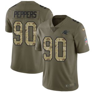 Exquisite Luxurious Modern Stylish Panthers #90 Julius Peppers Olive/Camo Youth Stitched NFL Limited 2017 Salute to Service Jersey to Stand Out in the Crowd