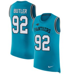 Trendy Sleek Panthers #92 Vernon Butler Blue Alternate Men's Stitched NFL Limited Rush Tank Top Jersey for Game Day