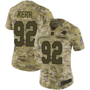 Distinctive Graceful Panthers #92 Zach Kerr Camo Women's Stitched NFL Limited 2018 Salute To Service Jersey for an Unforgettable Season
