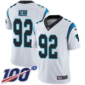 High Quality Sturdy Stunning Comfortable Panthers #92 Zach Kerr White Men's Stitched NFL 100th Season Vapor Untouchable Limited Jersey to Elevate Your Game Day Look