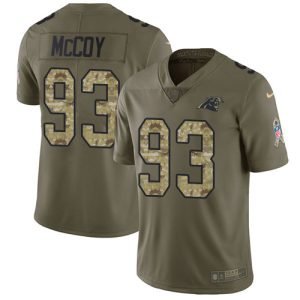 Alluring Fashionable Impressive Panthers #93 Gerald McCoy Olive/Camo Men's Stitched NFL Limited 2017 Salute To Service Jersey to Show Your Support